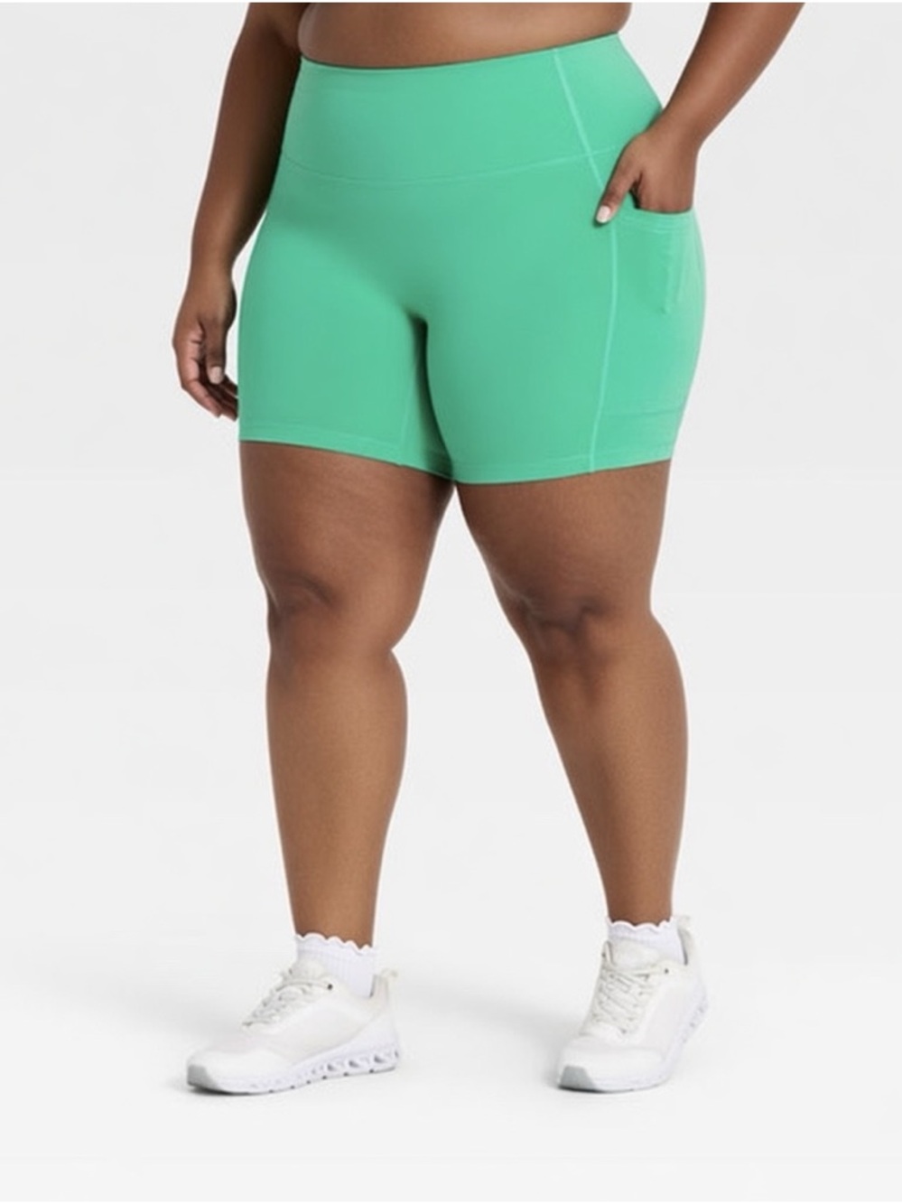all in motion Teal Green High-Rise Bike Shorts with Side Pocket xxl - Picture 5 of 5